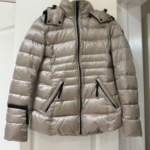 Andrew Marc Metallic Beige Puffer Jacket